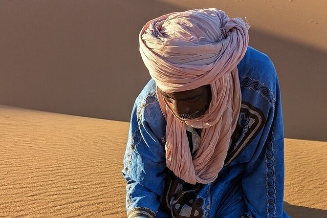 2-Days Desert Tours from Fes with Overnight in Luxury Camp - Merzouga, camels, and sunset over Erg Chebbi