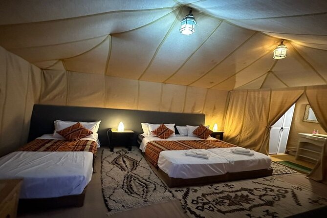 2 Nights in Luxury Camp and Camel Trekking in Merzouga Desert - A private tent and a traditional desert evening