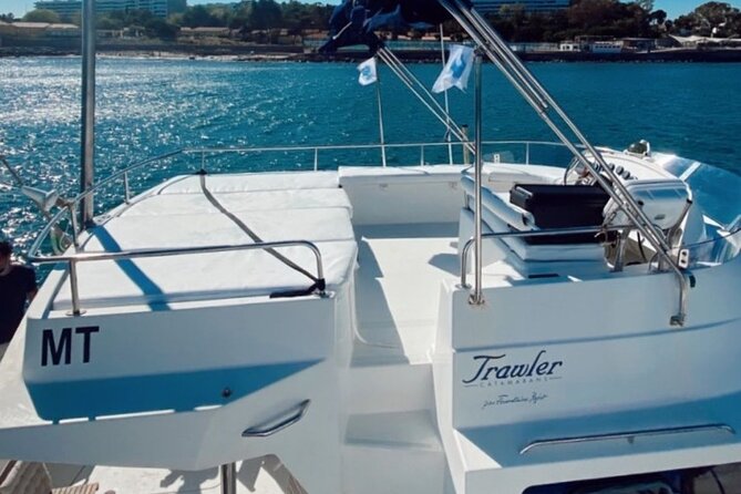 2H Lisbon Private Luxury Catamaran Tour with Welcome Drink - The broad riverside plaza and Lisbon’s historic waterfront