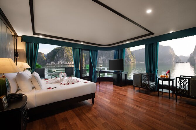 3D2N Luxury HaLong Bay with Aspira Cruise: kayak, Cat Ba island - Light and Dark Cave: Choose a kayak or bamboo boat