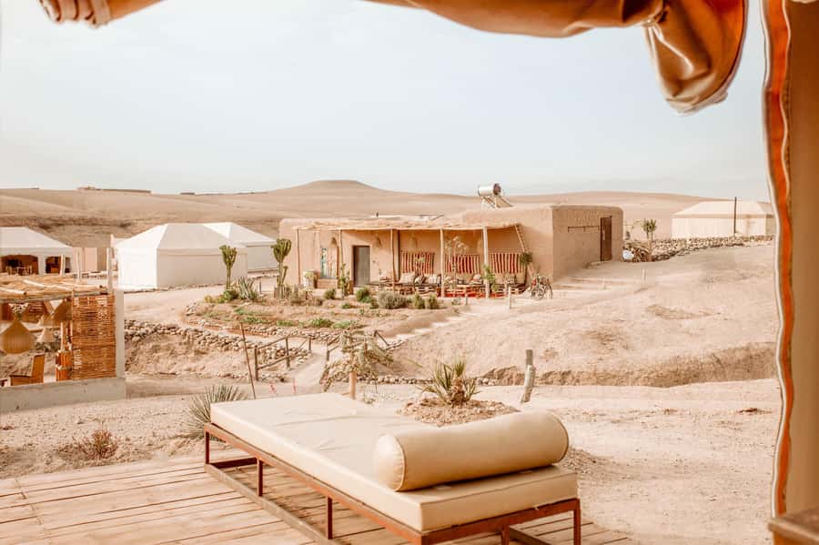 Agafay Desert: Inara Camp Luxury Private Lunch w/ Camel Ride - Arriving at Inara Camp
