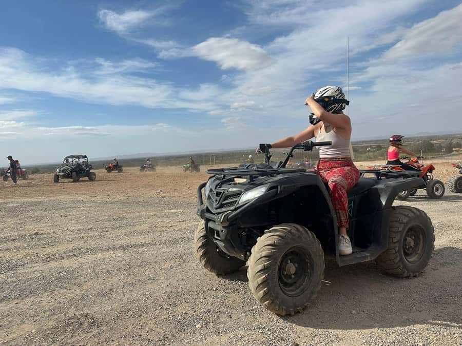 Agafay Desert Luxury Package Quad, Camel, Pool & Dinner Show - A 30-minute camel ride in Touareg blue