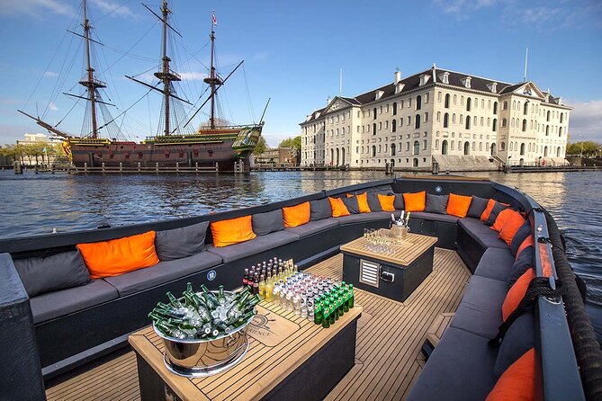 Amsterdam Luxury Canal Cruise + Unlimited Drinks & Bites option - Toward the Amstel, Carré, and the Skinny Bridge