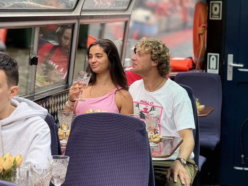 Amsterdam: Luxury Cheese & Wine Canal Cruise - The canal views during the one-hour route