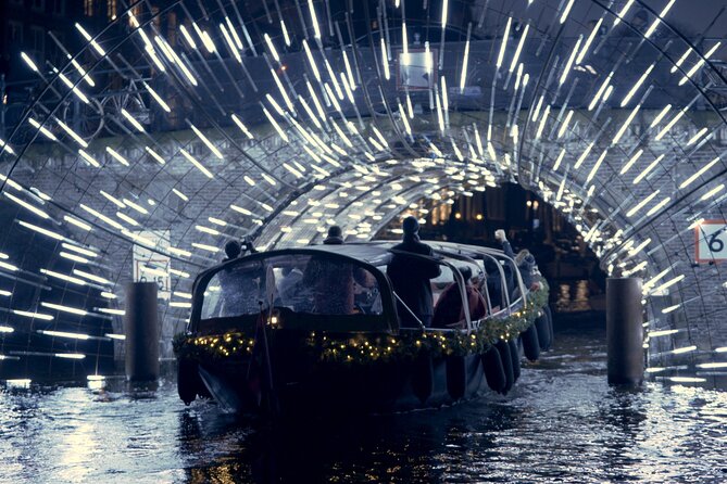 Amsterdam: Luxury Light Festival Cruise Unlimited Drinks Included - Seeing Amsterdam Light Festival from the canal