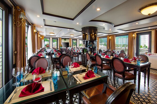 Athena Royal Cruise - Luxury Halong Bay Overnight Cruise 2D1N Tour - Ti Top Island for swimming and climbing