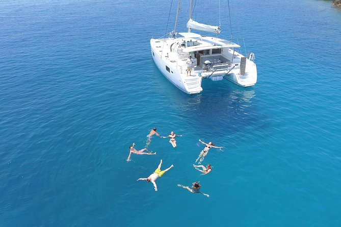 Athens Private Luxury Catamaran Cruise with Traditional Greek Meal and BBQ - The second stop and snorkeling time
