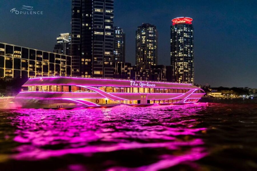 Bangkok: Opulence Luxury Chao Phraya Dinner Cruise - Wat Pho, River City, and the old riverfront