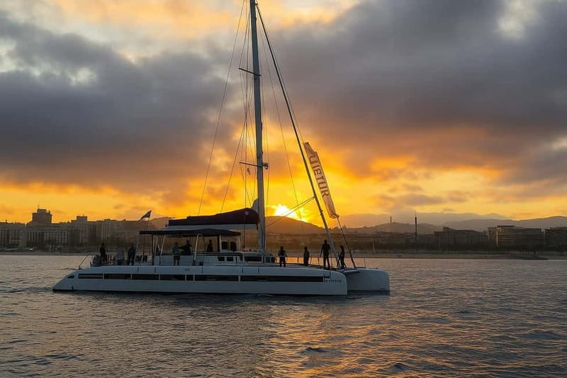 Barcelona: Luxury Catamaran Sunset Cruise - A quiet way to see Barcelona from the sea