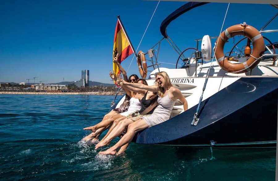 Barcelona: Private Luxury Sailing Tour - The swimming stop depends on the day
