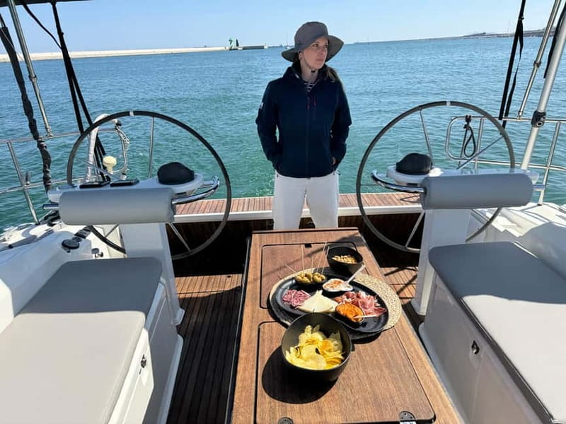 Barcelona Sailing Experience Luxury Boat w/Snacks & Drinks - Leaving Port Olimpic and settling into the boat
