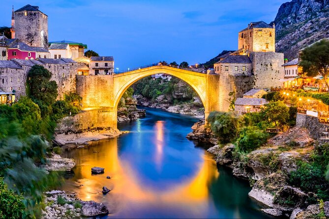 Bosnia Day Trip: Mostar and Kravice Waterfalls by Luxury Minibus - Mostar’s Old Bridge and stone lanes