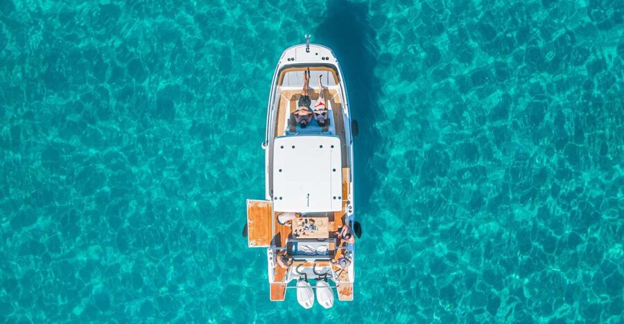 Cagliari: Luxury Motorboat Tour with 3 Swim Stops & Wine - Cala Mosca: your first chance to swim
