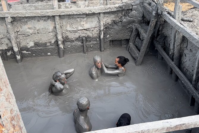 Cartagena Mud Volcano Tour — VIP Exclusive Crowd-Free Access! - Climbing the Stairs to the Mud Pool