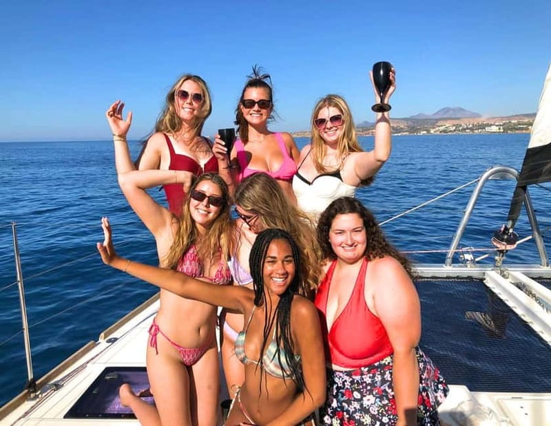 Chania Old Port:Luxury Sunset Catamaran Cruise with Prosecco - Leaving Chania Old Port with Prosecco in hand