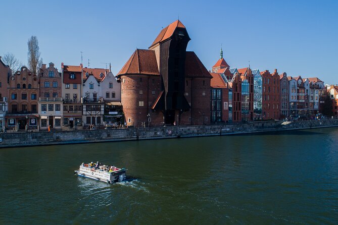 Cruises on the Motlawa River by a luxury catamaran - Gdańsk from the water side - Długie Pobrzeże and the old riverfront