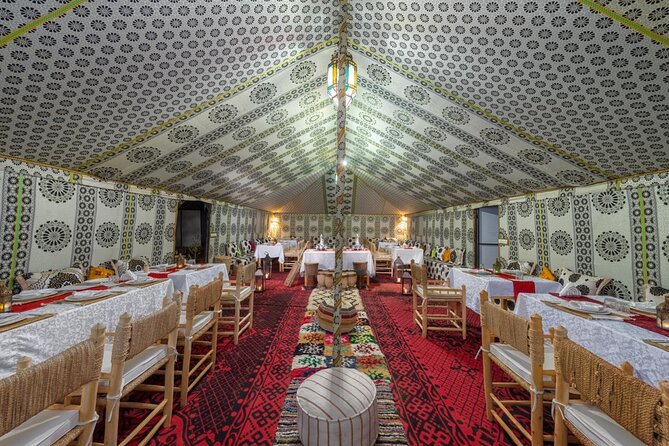 Day Trip and one night in Luxury camp merzouga - Dinner, tea, and the evening by the fire