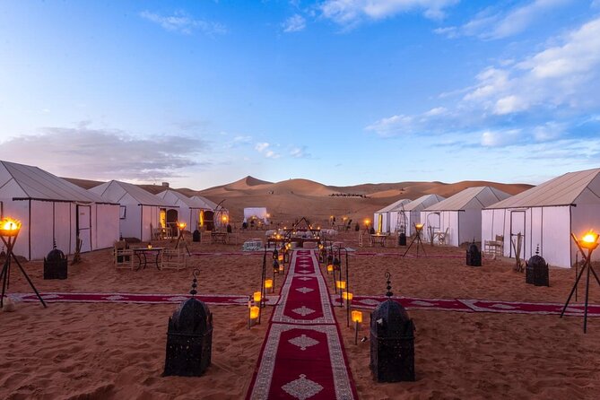 Day Trip and one night in Luxury camp merzouga - Sunrise before the dunes heat up