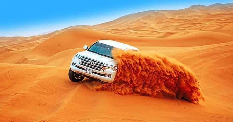 Desert Safari - Private 4WD car - The drive to Al Lahbab sets the tone