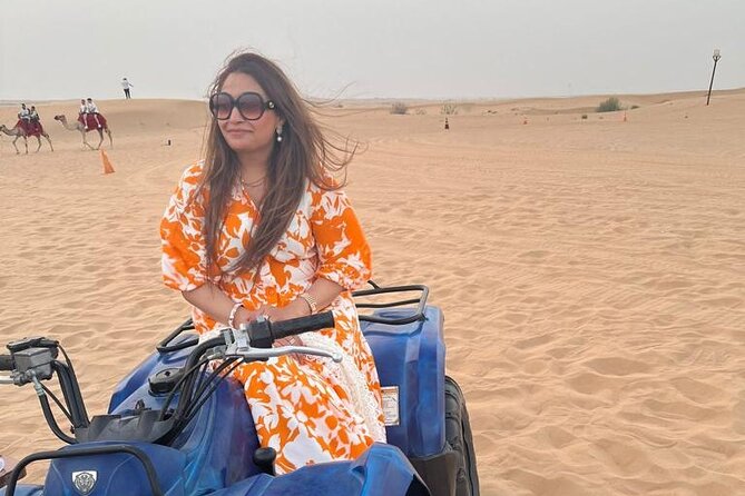 Dubai Evening Safari With Quad Biking VIP BBQ 10 Show Camel Ride - Quad biking gives you control of the adventure