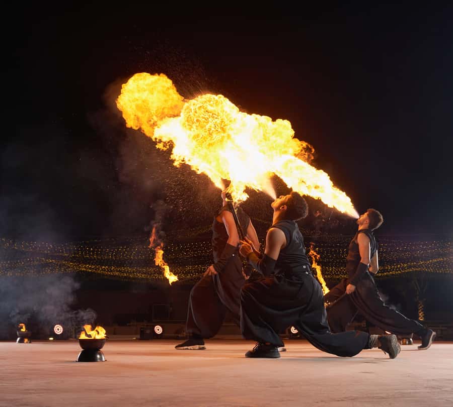 Dubai: Exclusive VIP Desert Safari Dinner with Live Show - Entering Noble Camp through the souq