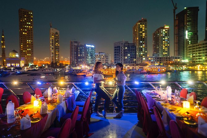 Dubai Marina: Luxury Dhow Dinner Cruise with Hotel Transfer - Desserts and the Marina Walk Views