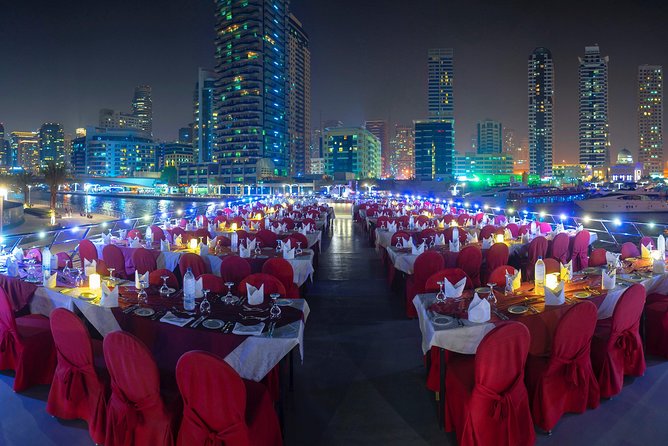 Dubai Marina: Luxury Dhow Dinner Cruise with Hotel Transfer - The Address Hotel, Bluewaters Island, and Ain Dubai