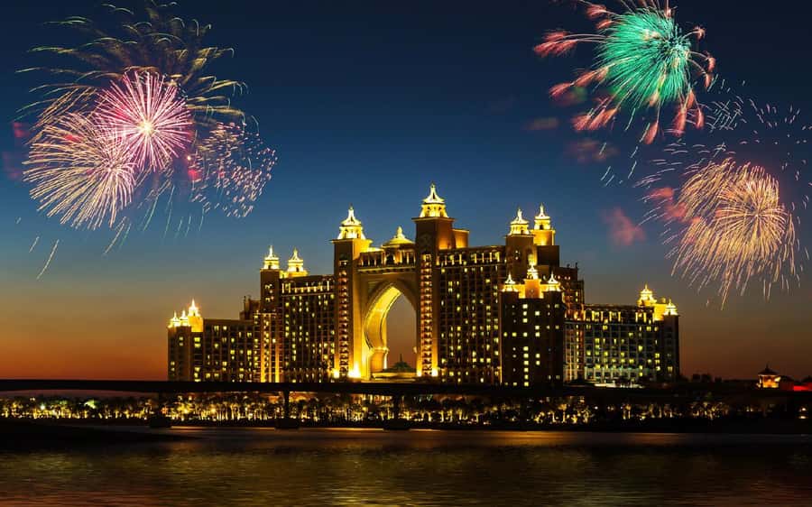 Dubai: New Year Eve Luxury Yacht Fireworks View & BBQ Cruise - Fireworks from the open deck