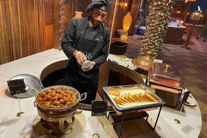 Dubai Premium Desert Safari – Live Buffet Dinner & Luxury Camp - A short camel ride gives the camp a traditional touch