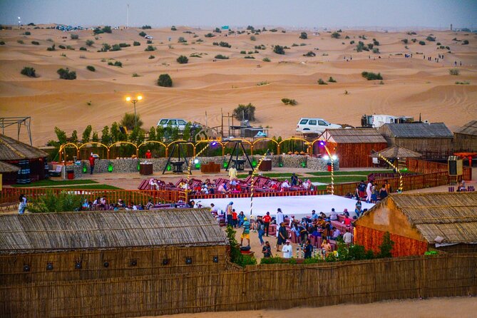 Dubai Premium Desert Safari with BBQ Dinner & VIP Camp Experience - Sunset photographs and the short camel ride