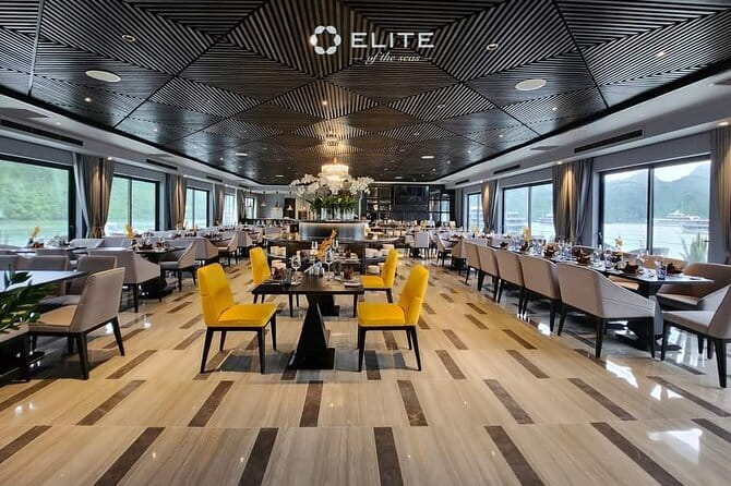 Elite of The Seas - Unique Luxury 3 Days Cruise in Halong & Lan Ha Bay - Day one: Lunch, Ao Ech, and your first sunset