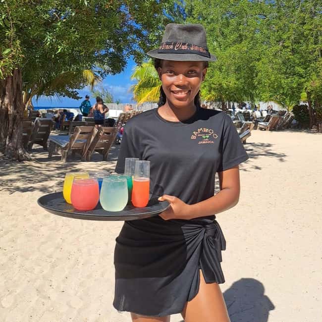 Falmouth: Dunn’s River Falls & Bamboo Beach Club VIP Access - What arrives in the four-course lunch