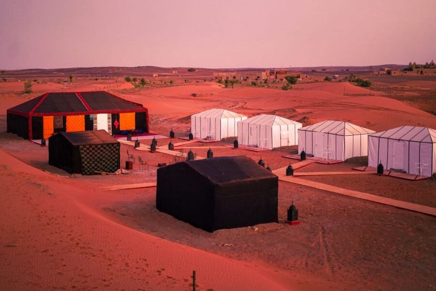 Fez: 2 Day-1 Night Luxury Sahara Desert Trip to Fez/Marakech - A private tent with dinner, breakfast, and basic comfort