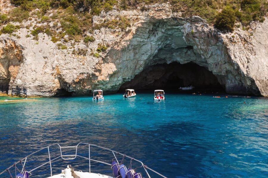 From Corfu: Luxury Yacht Cruise to Paxos and Antipaxos - One hour at Vrika Beach on Antipaxos