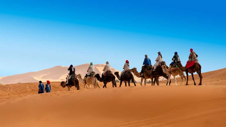 From Fes: 2-Day Luxury Desert Tour to Marrakech & Back Fez - A luxury desert camp with dinner and Berber music