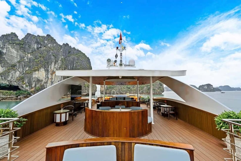 From Ha Long: Luxury Symphony Day Cruise with 2 Jacuzzi Pool - Sunset tea and the two Jacuzzi pools