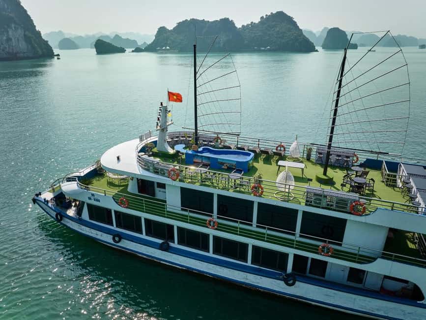 From Hanoi: Ha Long Bay 1 Day Tour With A Luxury Cruise - Titop Island, a steep climb and a clear-water swim