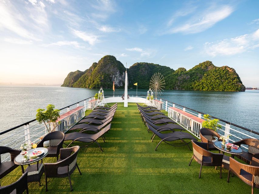 From Hanoi: Ha Long Bay Luxury Day Cruise with Buffet Lunch - Buffet lunch with bay views