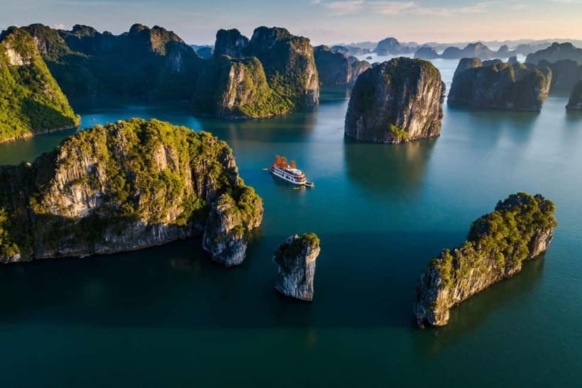 From Hanoi: Halong bay Luxury tour on 5 star cruise - Titop Island, swimming, and the climb