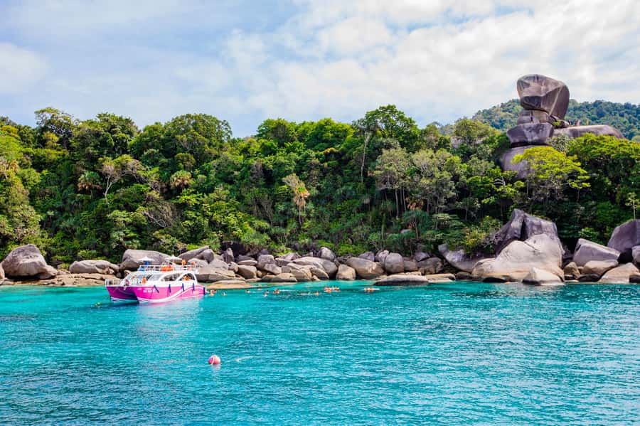 From Khao Lak: Similan Islands Day Trip by Luxury Catamaran - The catamaran crossing to the Similans