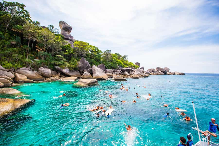 From Khao Lak: Similan Islands Day Trip by Luxury Catamaran - Koh Similan and the climb to Sailing Rock