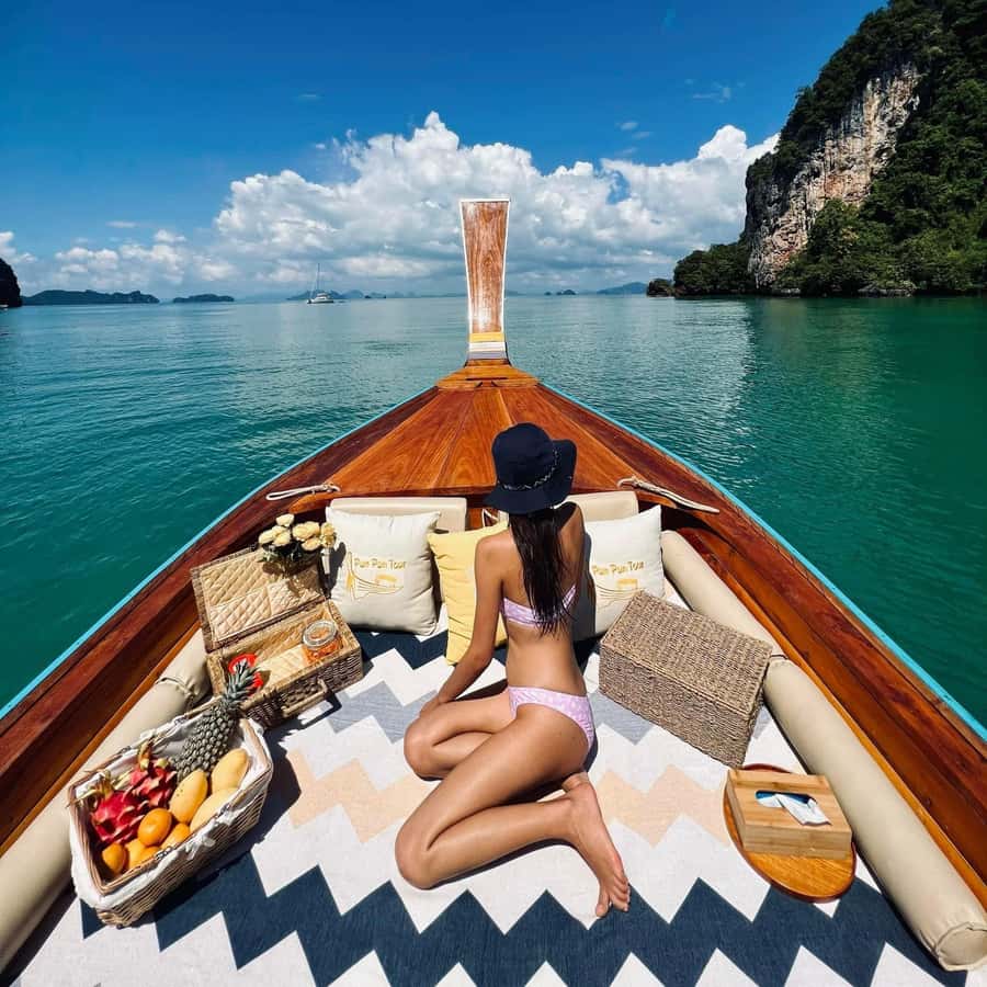 From Krabi : Private Luxury Longtail Boat - Leaving from Nopparat Park Pier
