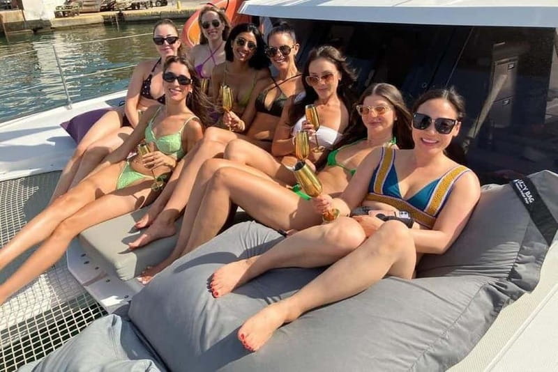From Palma: Luxury Catamaran Group Tour with Tapas & Drinks - The Bay of Palma swimming stop
