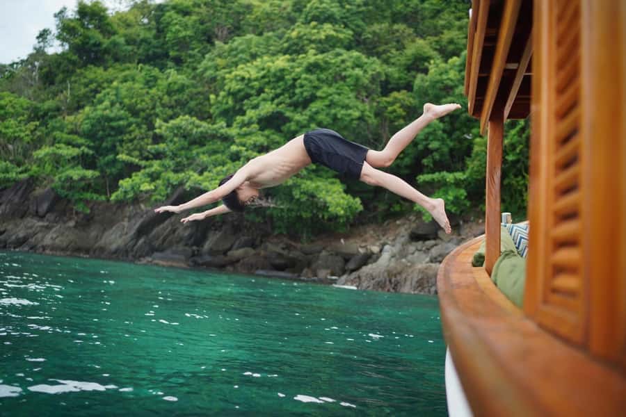 From Phuket : Private Luxury Long Boat to Khai Islands - Coral, Raya, and Maiton Island choices