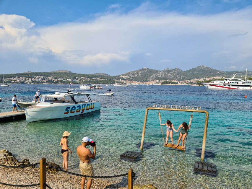 From Split: Luxury Cabin Boat Tour to The Blue Cave and Hvar - Swimming near Budikovac and the Blue Lagoon