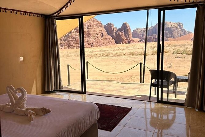 Full-Day Jeep Tour & Sleep in Luxury Tent with private Bathroom - Mushroom Rock and Um Frouth