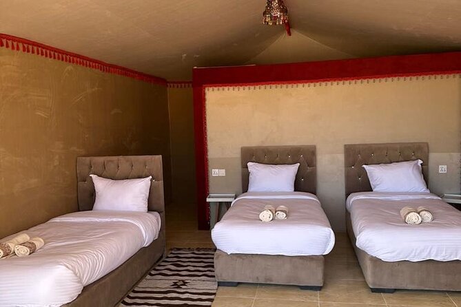 Full-Day Jeep Tour & Sleep in Luxury Tent with private Bathroom - Walking through Abu Khashaba Canyon
