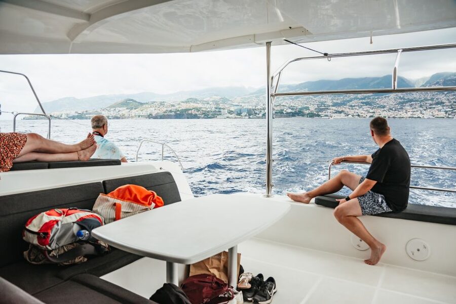 Funchal Bay: Dolphin & Whale Watch Luxury Catamaran Cruise - Forty-five minutes toward the open Atlantic