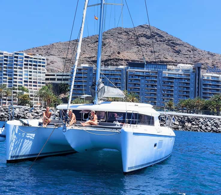 Gran Canaria⛵Private Catamaran Trip – All-Inclusive Luxury - The route toward Playa Anfi del Mar