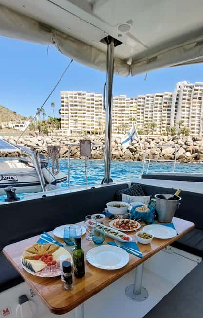 Gran Canaria⛵Private Catamaran Trip – All-Inclusive Luxury - Tapas, cava, and an easy lunch